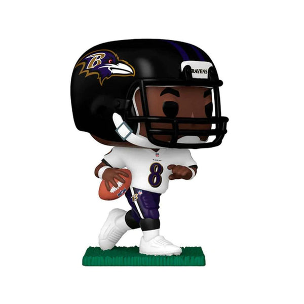 Lamar Jackson Jersey Visitante Funko Pop NFL Ravens